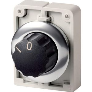 Keuzeschakelaar 30mm vlak 2 standen knop terugverend