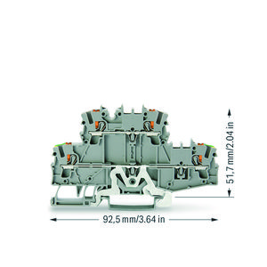 2-etageklem Met drukknop 2,5 mm² grijs VVE=50