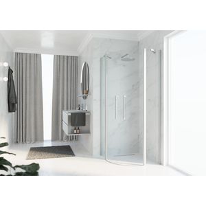 Douchewand Young R2 kwartrond 875x895x2000mm helder matchr.