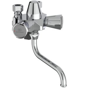 Nimbus II Messing Eco drukmengcombinatie chroom m.draaibare onderuitloop 8bar