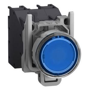 Illuminated pushbutton blue boot 24 240V Exp. atm.