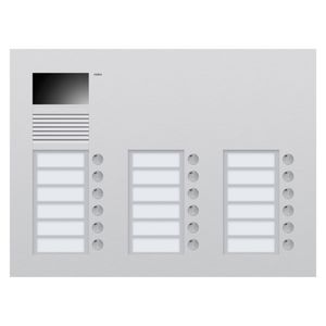 Inbouwbuitenpost met 18 bellen en kleurencamera