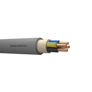 Doos a 100m. XMvK Eca 450/750V gy# 4G1,5mm² ye/gn bu bn bk (geel/groen-blauw-bruin-zwart)