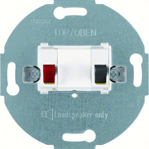 Mono-luidsprekercontactdoos polarwit mat