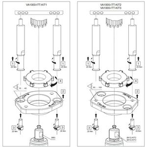Montage set VA1000 tbv BM-serie DN65...DN100