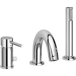 3-gats LIGHT badmengkraan voor badrandmontage. chroom