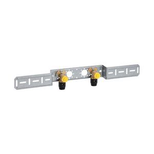 Muurplaat 2x hoh 153mm op beugel brons 20x1/2"bn.dr. PUSHFIT insteek