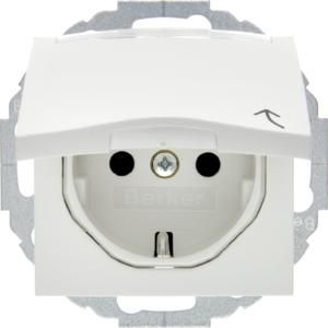 Wandcontactdoos RA aanraakv. 45° berker S.1/B.3/B.7 pw mt