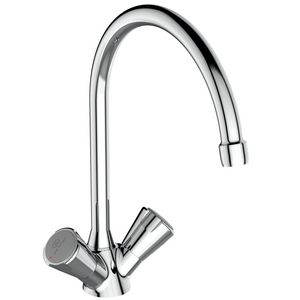 Nimbus II Messing Eco Topflex keukenkraan chroom met draaibare uitloop 200mm