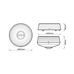 Aanwezigheiddetector universeel plafond PIR 2200W 7M 40m²