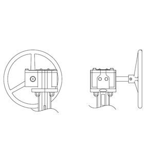 Handbediening met tandwielkast VFB DN50-DN150