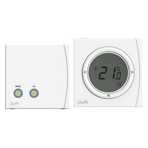 Ruimtethermostaat RET2001RF digitaal batterijgevoed draadloos incl. RX1-S aan/uit V2 ontvanger (230V)