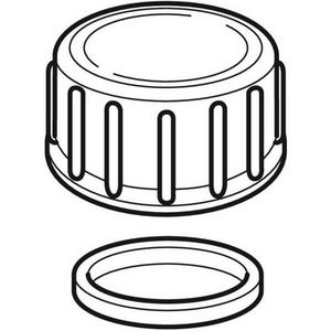 schroefkap PP d110mm m/ dichting