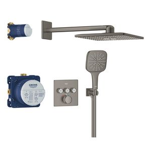 Grohtherm Smartcontrol 3x Comf 310 vierkant Hard Graphite geborsteld (prof)