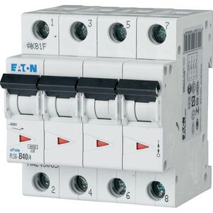 Installatie-automaat (MCB) PLS6, 40 A, 3P+N, C-kar., 6ka Eaton