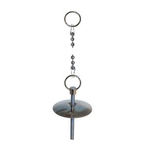 Kraangatstop 40mm 30cm ketting ms verchroomd m. houder VVE=20
