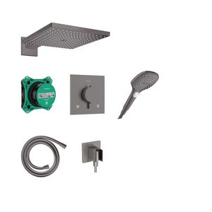 Raindance E Design doucheset 300 1 straalsoort met Ecostat Comfort E incl. iBox universal 2 Brushed Black Chrome