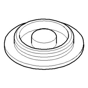 Afdekplaat 39,5x7mm chr gebors.