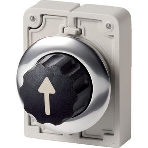 Keuzeschakelaar 30mm vlak 3 standen knop vast M30C-FWR3-X7