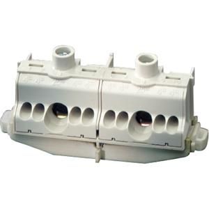 Insteekklem 2x25-8x4 mm2 DIN-rail Grijs