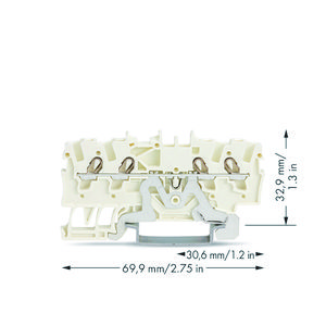 4-draads afschermklem 1,5mm² mark. zijkant/midden w VVE=100