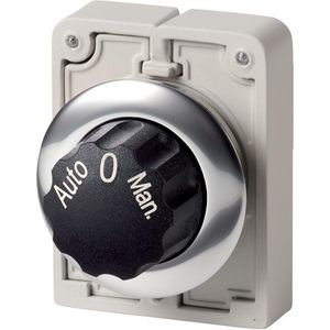 Keuzeschakelaar 30mm vlak 3 standen knop vast M30C-FWR3-X94