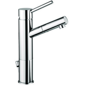 Wastafelmengkraan BIRILLO 1-hendel highriser met waste-inrichting chroom