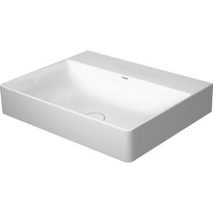 DURASQUARE #235360 wastafel 600mm wit zonder kraangat geslepen onderzijde