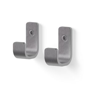 Set a 2 handdoekhaak HOOK CURVED rvs geborsteld