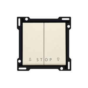 Afwerkingsset 2-voudige rolluikdrukknop elek.sturing cream