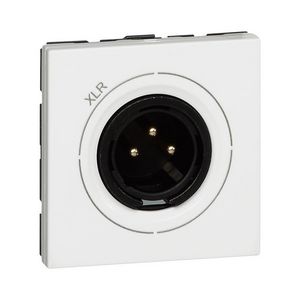 Contactdoos XLR audio 3-polig male 2 modulen Mosaic