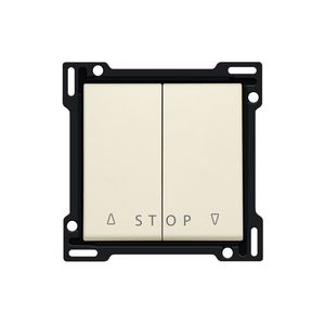 Afwerkingsset 2-voudige rolluikdrukknop elek.sturing cream