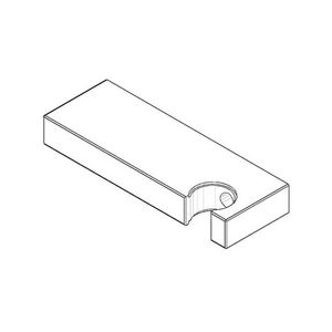 Houder Douchehouder plaat 145x20x50mm chr