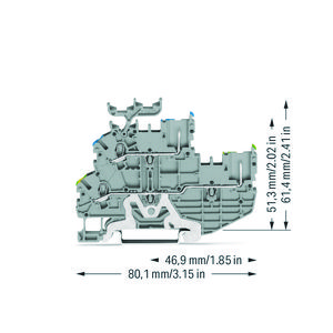 1-draads/1-pins 2etage basisklem Aard/rijg PE/N 2247 VVE=50