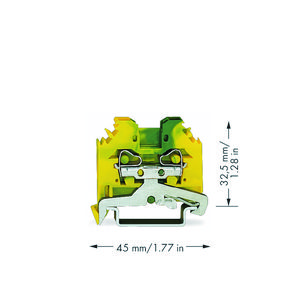2-draads aardklem 4mm² markeringshouders zijkant VVE=100