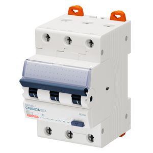 AARDLEKAUTOMAAT 3P C-KAR 16A 30mA TYPE-A 6KA 3 MODULE MDC60