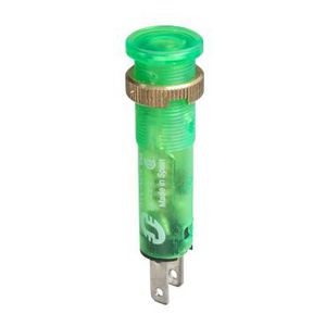 controlelamp rond 8 IP 40 groen ingebouwde LED 48V kabels