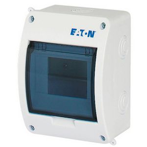 Installatiekast opbouw IP40 1x5TE deur transparant