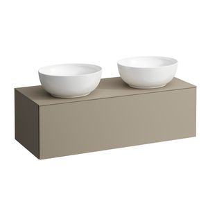 Onderbouwkast 1200X500 1 lade cutout L+R Pearl Beige
