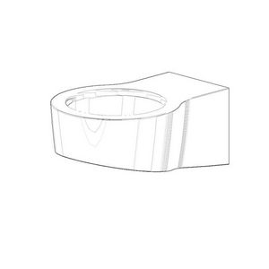 Houder voor verlichting 69x42x96mm chr