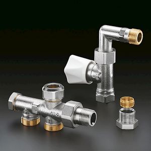 Radiatoraansluitset G recht 1/2" + bocht