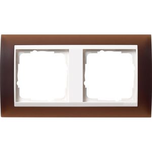 afdekraam 2-voudig overgangsafdekplaat ZW Gira Event Opaque donkerbruin