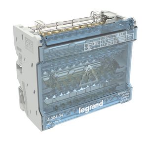 Verdeelklem 4-polig 40A 13 aansl. met schroeven 26kA 6 mod