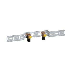 Muurplaat 2x hoh 153mm op beugel 20x1/2"bn.dr. PUSHFIT insteek