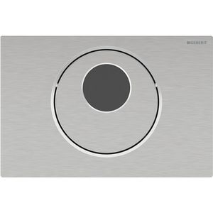 Bedieningsplaat 1-toets Sigma10 ROUND tbv reservoir 12cm Infrarood batt RVS geb batterijvoeding