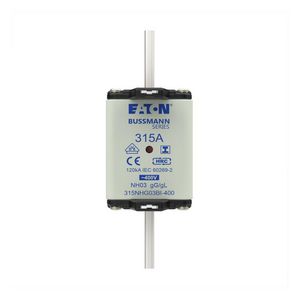 Zekering laagsp. 315A AC 400V NH03 gL/gG dubbele mel VVE=3
