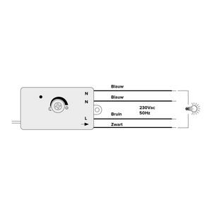 Schemerschakelaar inbouw 0,5A lux instelbaar 5-300Lux