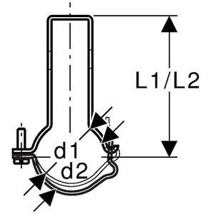 Polyethyleen (PE) PluviaFix beugel 63mm