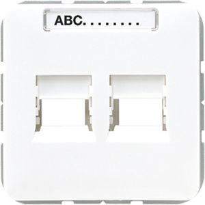 Afdekking a.wit v.mod.jack 2-voudig CD500 VVE=10