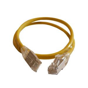 Patchkabel RJ45 HD Cat. C6A S/FTP geel 0,5m.